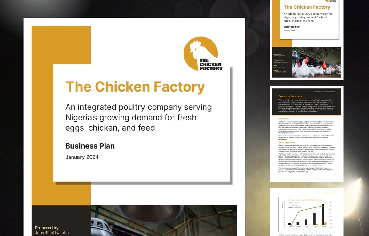 a simple poultry business plan