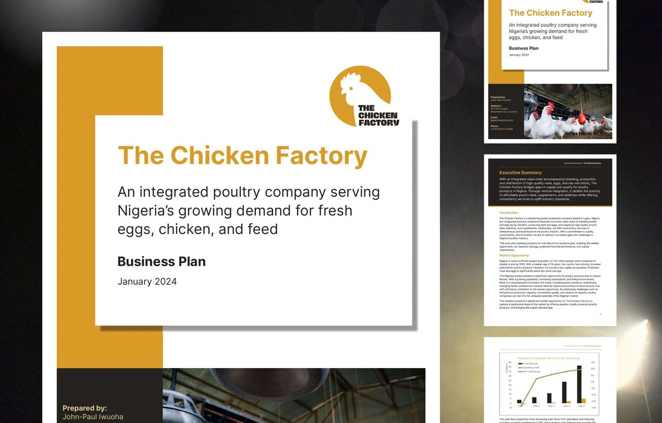 sample business plan for poultry pdf